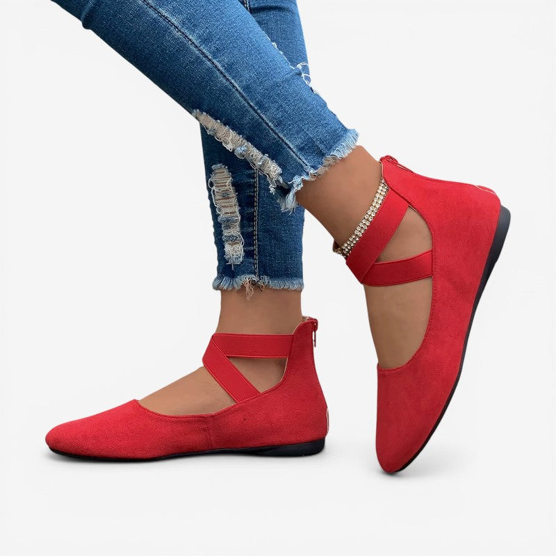 Criss-Cross Strap Flat Shoes