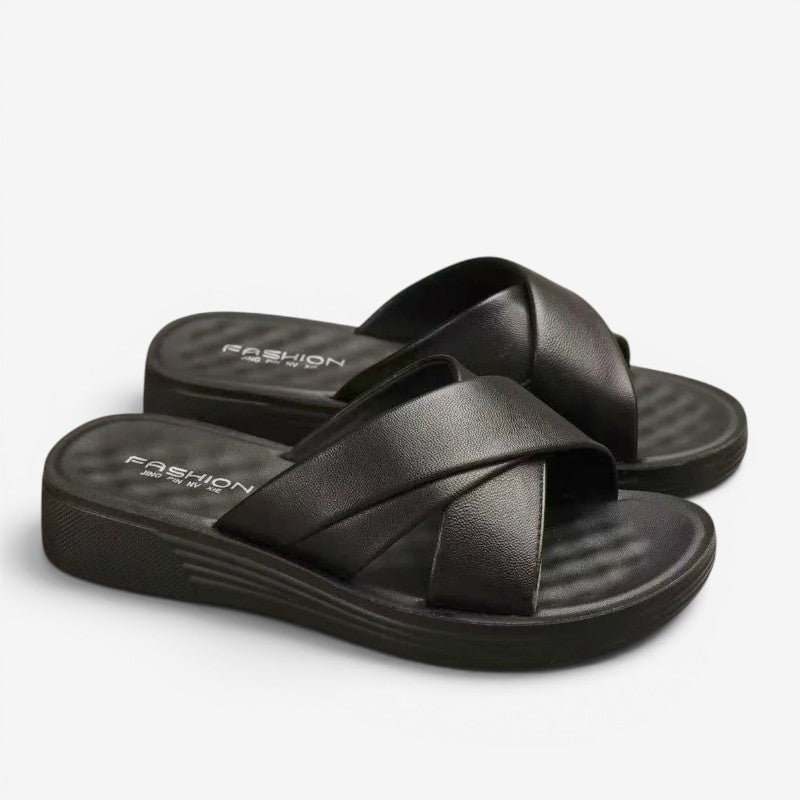 Women's Slip-On Cross Strap Slippers