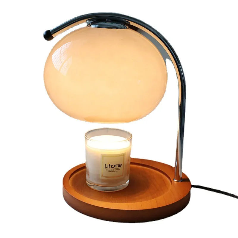LumiGlow - Glass Candle Warmer Lamp Elegant Glass Design with Flameless Candle Warming | Soft Ambient Glow for Cozy and Inviting Home Ambiance | Safe and Stylish Accent for Bedroom, Living Room, or Relaxation Spaces