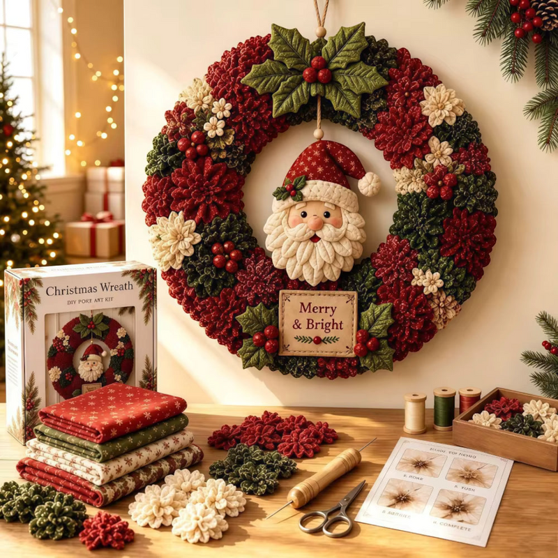 Wreathmas - 3D karácsonyi koszorú DIY készlet ünnepi dekorációhoz