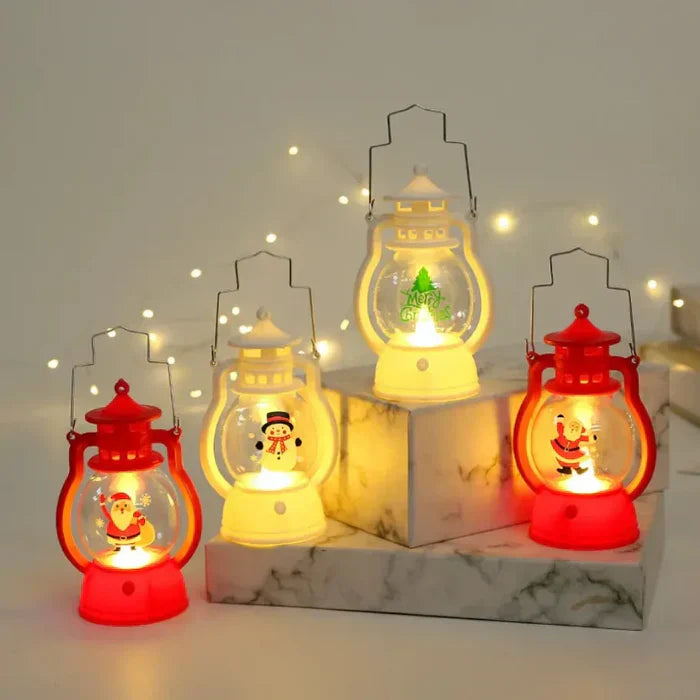 Shiny Christmas Lantern Holiday Centerpiece