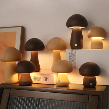 WoodlandGlow - Handcrafted Natural Wood with Whimsical Charm | Soft Warm Glow for Calm Nighttime Comfort | Cozy Accent for Nursery, Bedroom or Reading Nook