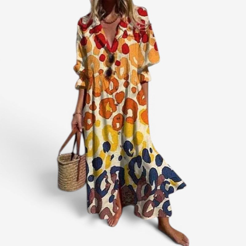 Women’s Floral Long Sleeve Loose Fit Dress