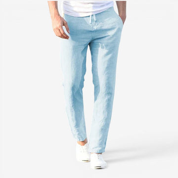 High-Waisted Trousers with Drawstring