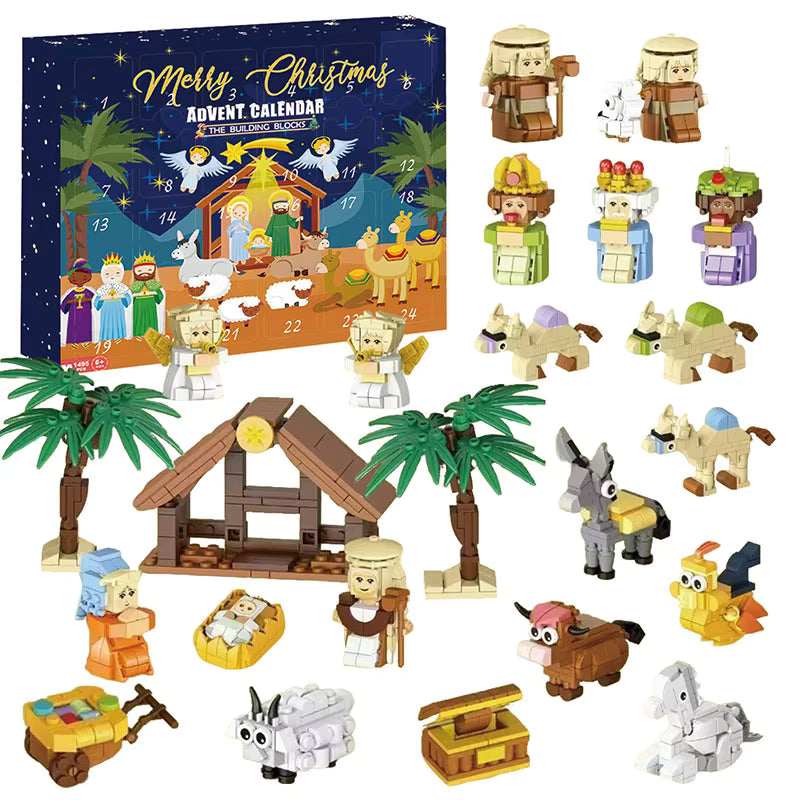 Noelbrick - Adventi naptár 24 építőkészlettel egy betlehemhez