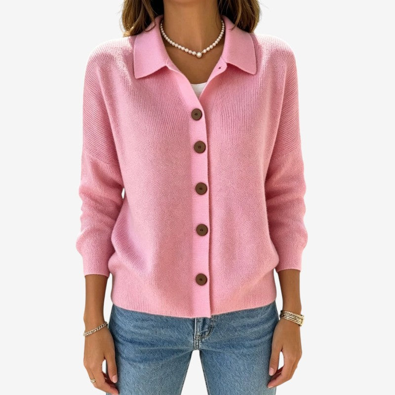 Chic Women's Knit Cardigan with Button Front