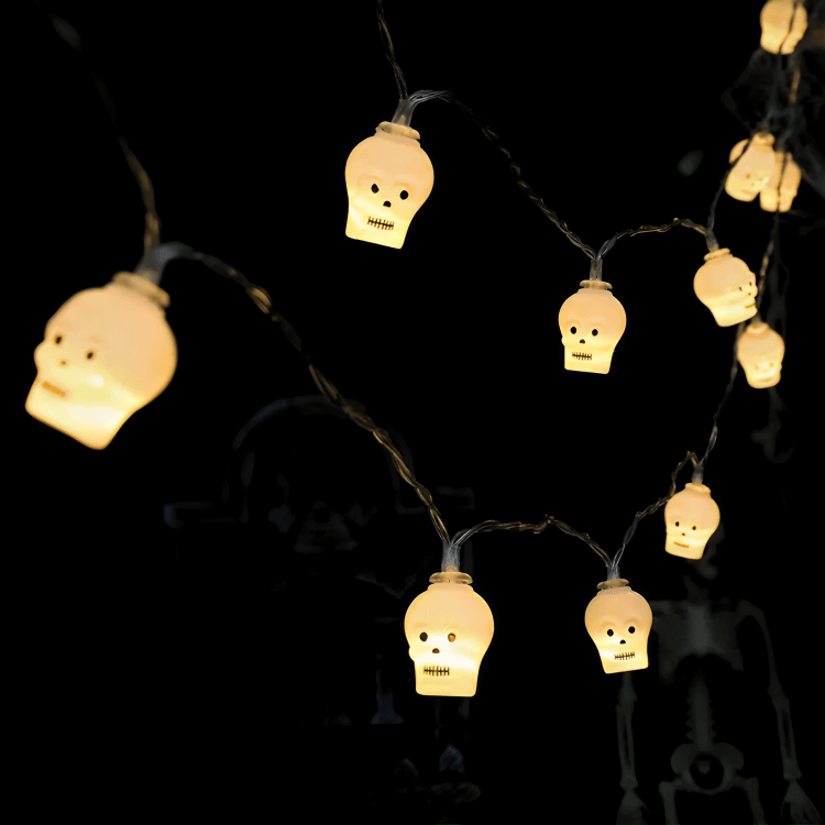 Halloween String Lights with Ghosts and Pumpkins