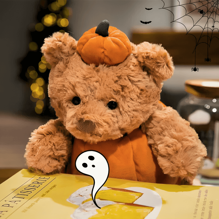 Halloween Plush Toy Bear with Pumpkin Design