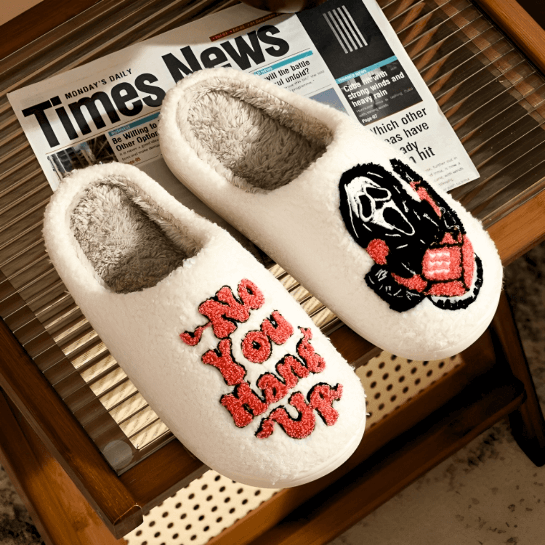 Cozy Plush Halloween Slippers for Adults