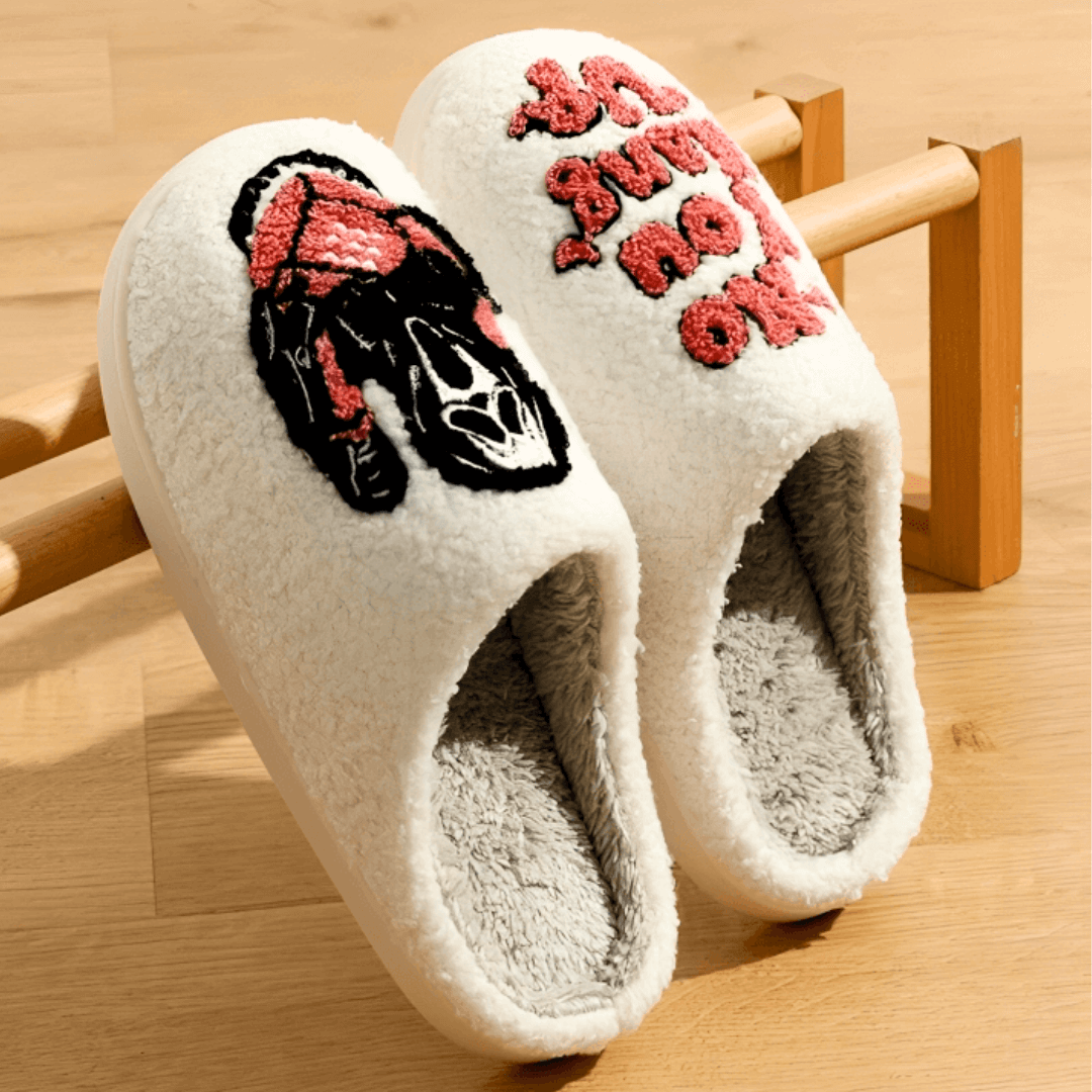 Cozy Plush Halloween Slippers for Adults