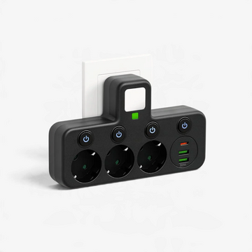 VoltConnect - Elosztó 3 aljzattal, USB és USB-C portokkal