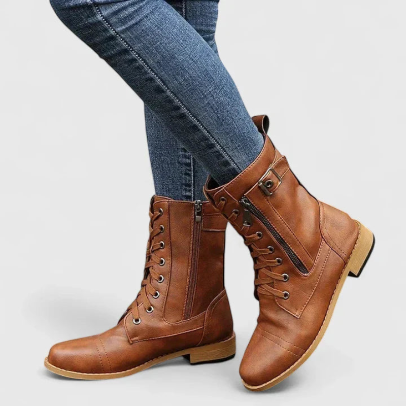 Stylish Women's Lace-Up Ankle Booties