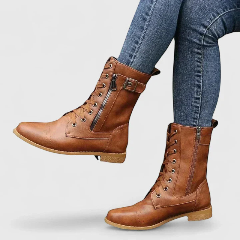 Stylish Women's Lace-Up Ankle Booties