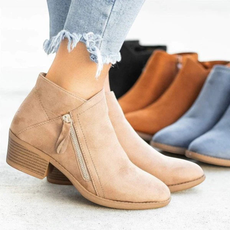 Stylish Round Toe Ankle Boots for Women