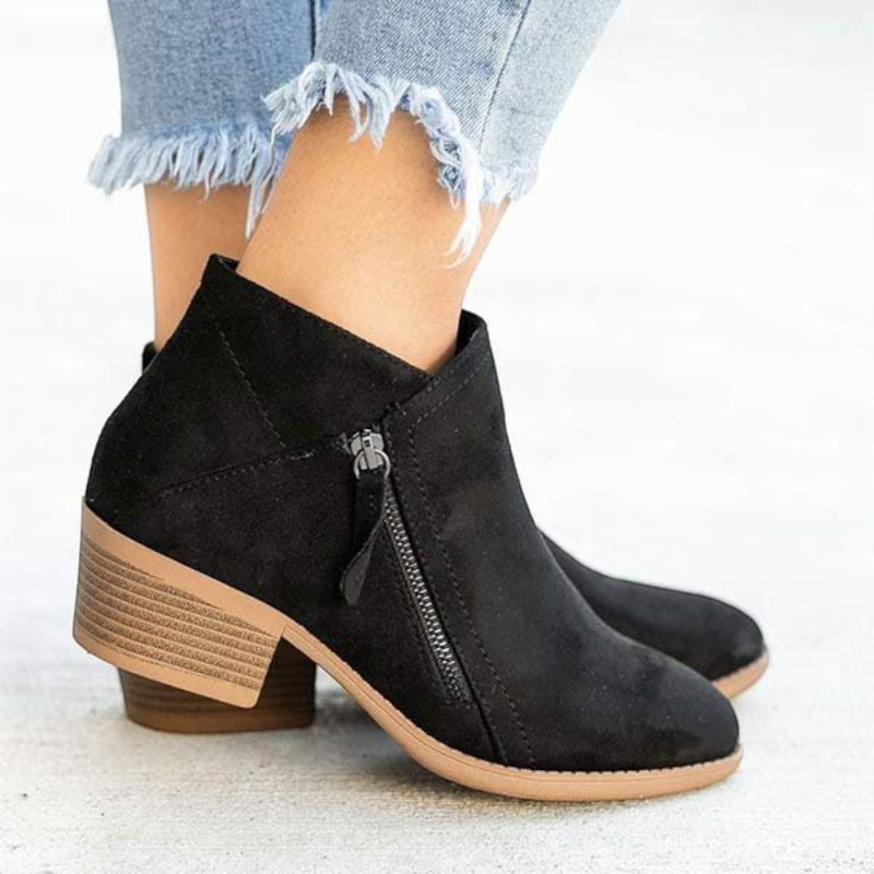 Stylish Round Toe Ankle Boots for Women