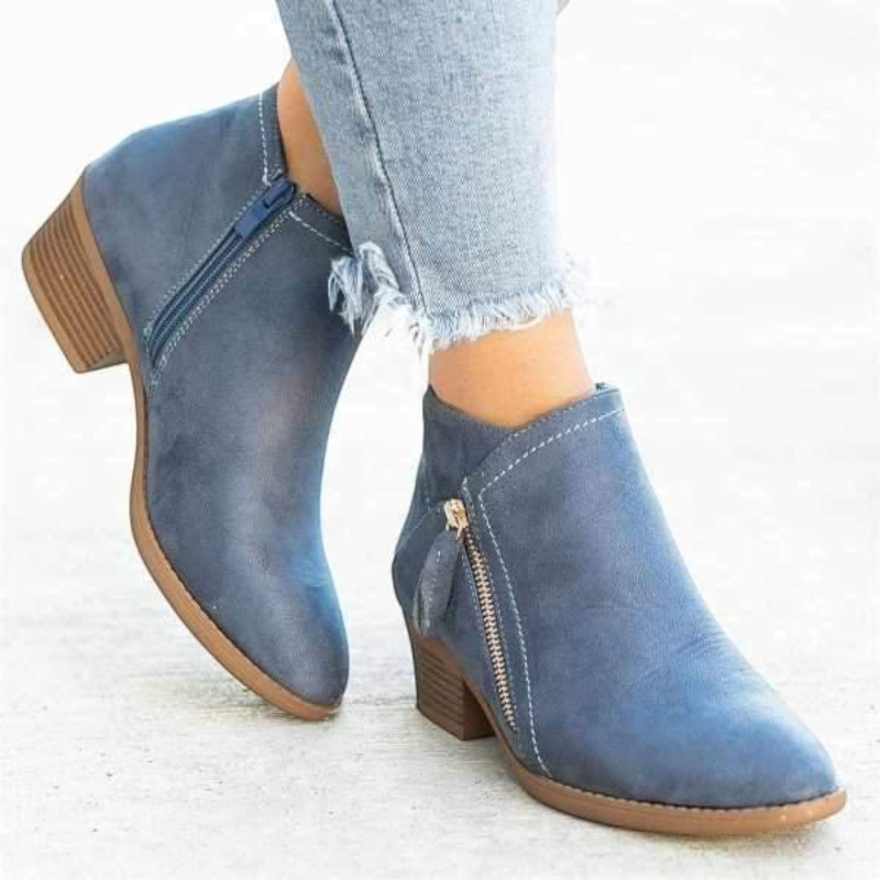 Stylish Round Toe Ankle Boots for Women