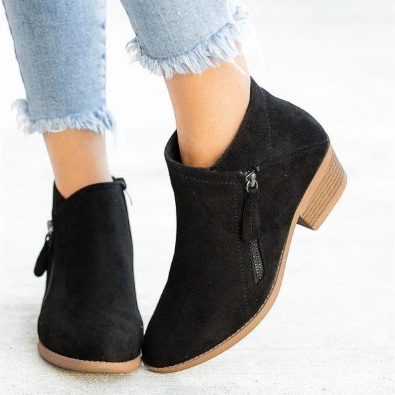 Stylish Round Toe Ankle Boots for Women