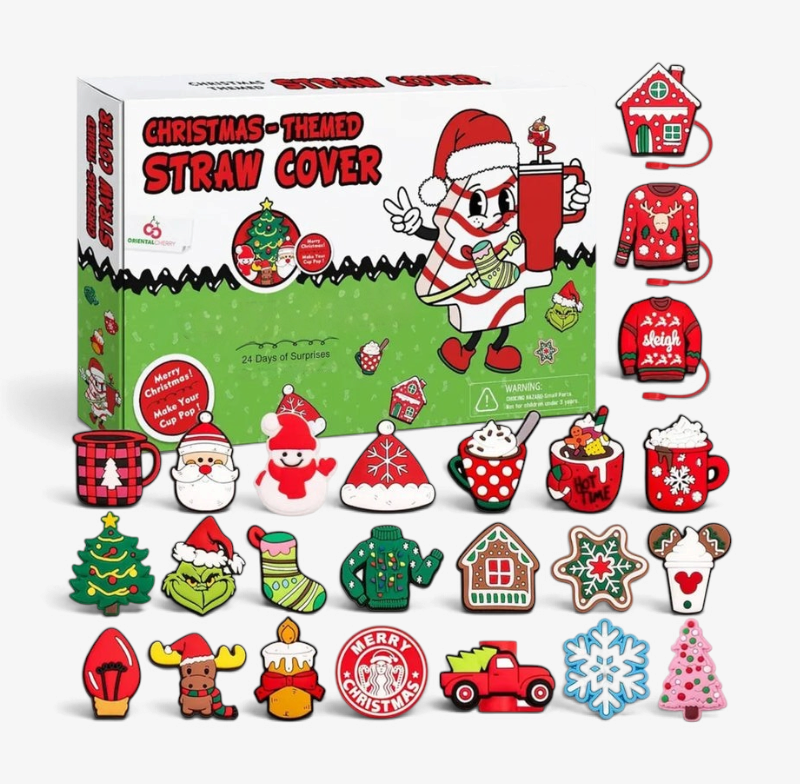 JollySip - Adventi naptár 24 szívószál díszítővel