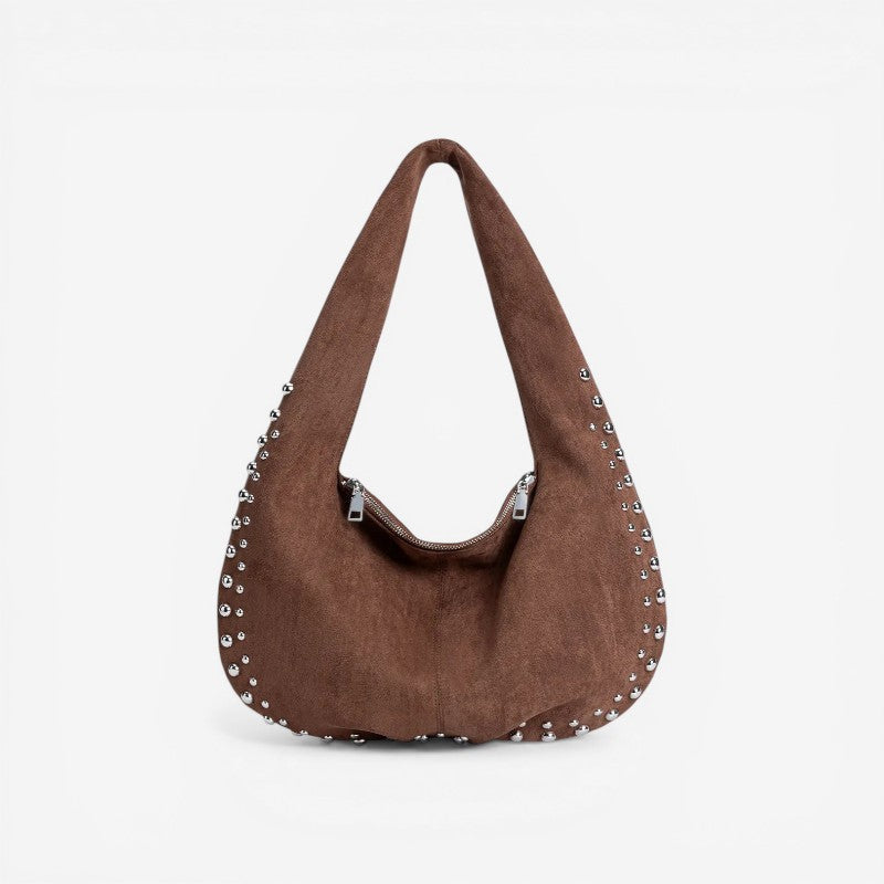 Women’s Shoulder Bag with Double Zippered Pockets
