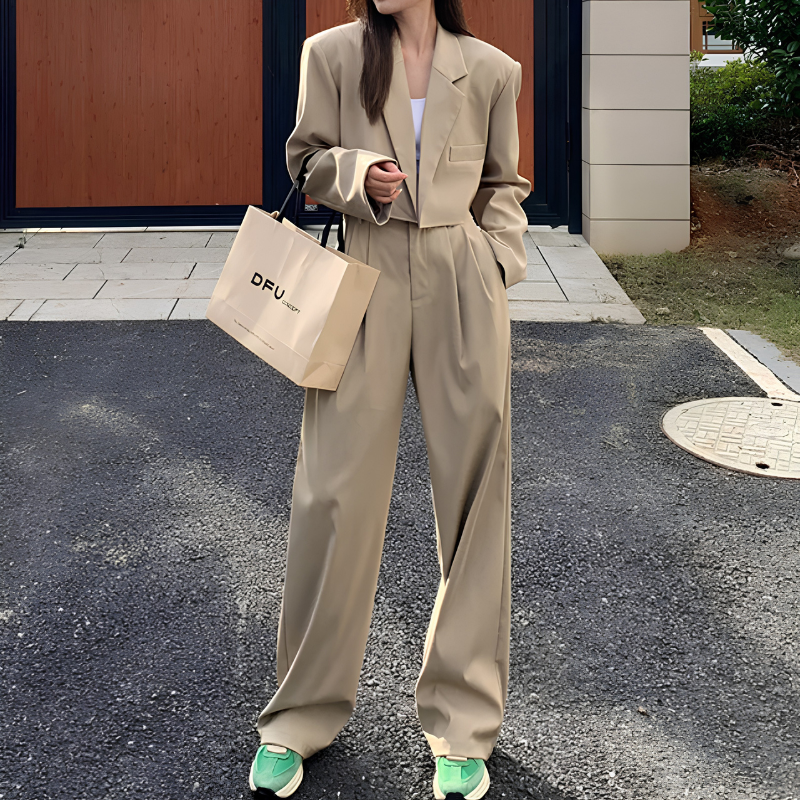 Women's Two-Piece Blazer and Pants Set