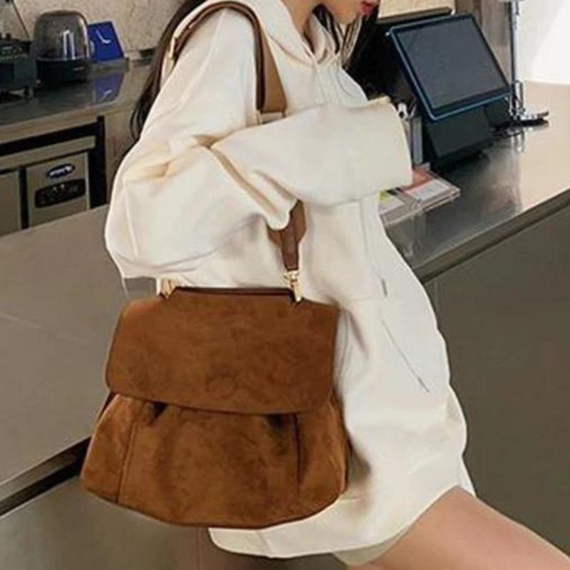 Retro Frosted Shoulder Bag
