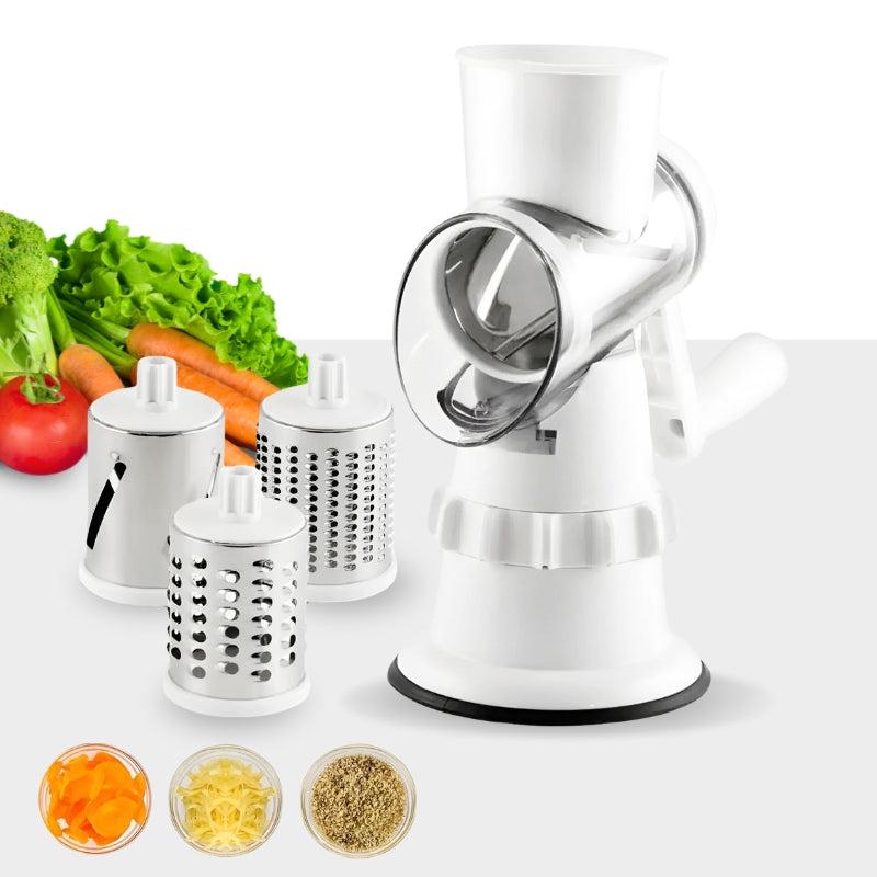 TriSlice - 3-in-1 Multifunctional Vegetable Slicer Slice, Shred, and Julienne with Interchangeable Blades | Ergonomic Non-Slip Design for Safe and Comfortable Use