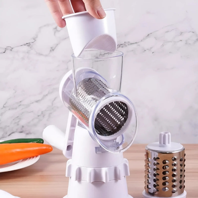 TriSlice - 3-in-1 Multifunctional Vegetable Slicer Slice, Shred, and Julienne with Interchangeable Blades | Ergonomic Non-Slip Design for Safe and Comfortable Use