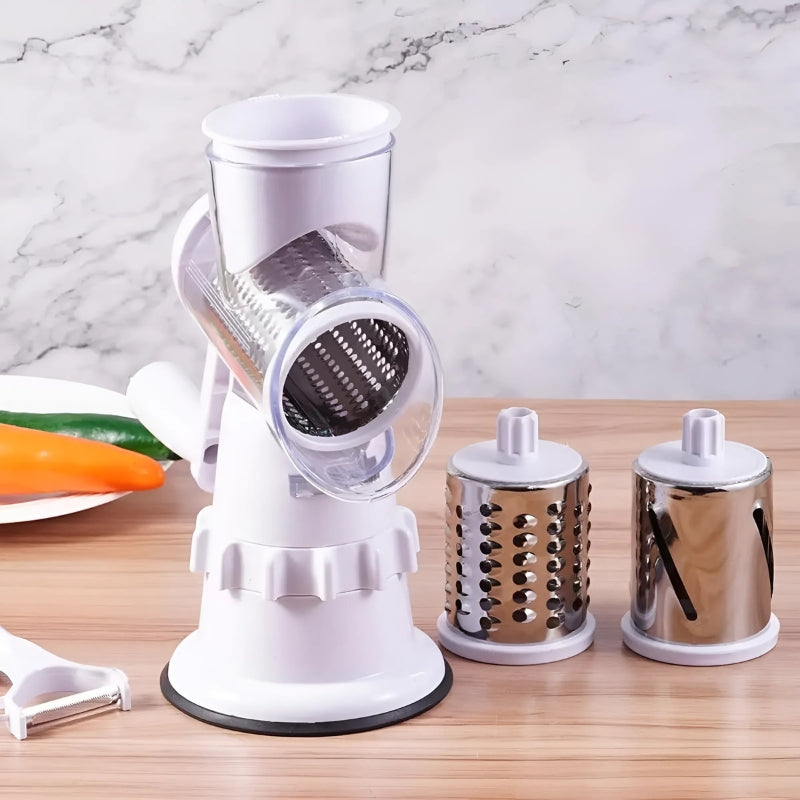 TriSlice - 3-in-1 Multifunctional Vegetable Slicer Slice, Shred, and Julienne with Interchangeable Blades | Ergonomic Non-Slip Design for Safe and Comfortable Use