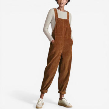 Women's Sleeveless Corduroy Jumpsuit