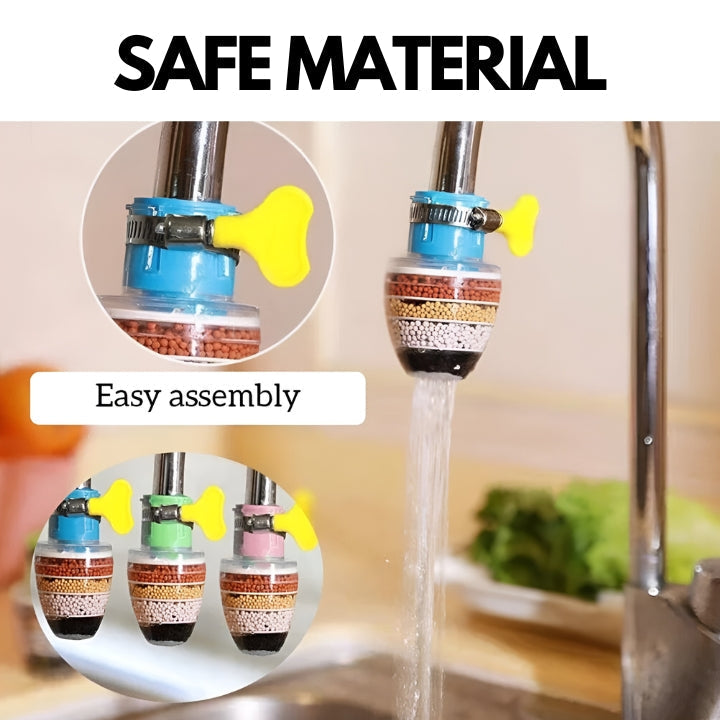 PureFlow - Universal Faucet Water Filter Removes Chlorine, Sediments, and Impurities | BPA-Free Construction for Safe Drinking Water | Easy Installation with Universal Fit for Most Standard Faucets