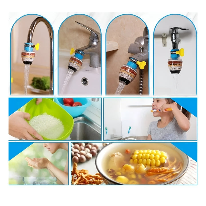 PureFlow - Universal Faucet Water Filter Removes Chlorine, Sediments, and Impurities | BPA-Free Construction for Safe Drinking Water | Easy Installation with Universal Fit for Most Standard Faucets
