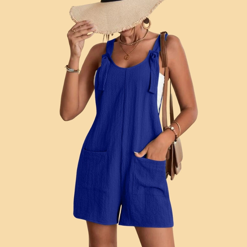 Camila - Casual Short Overall with Straps