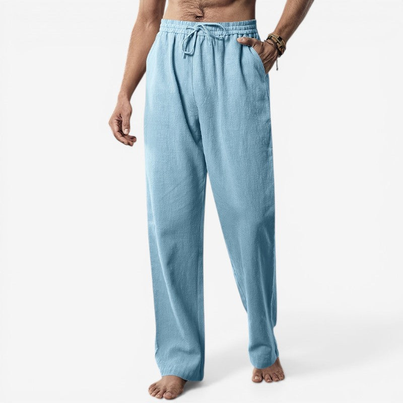 Men's Straight Leg Drawstring Trousers