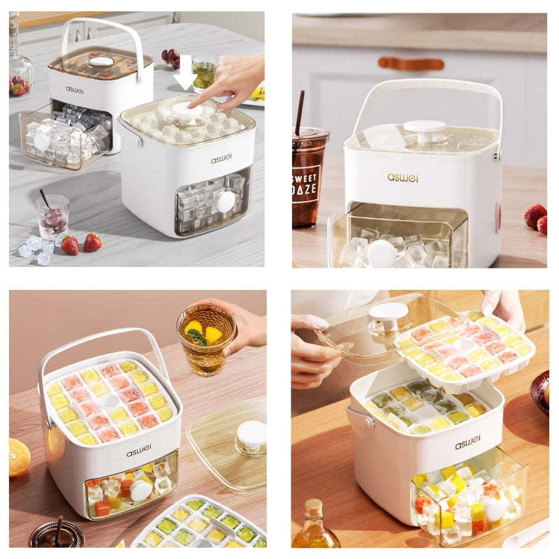 ChillMate - Ice Cube Storage and Dispenser Neat, Space-Saving Ice Organization | Easy-Access Pull-Out Drawer for Quick Ice Retrieval