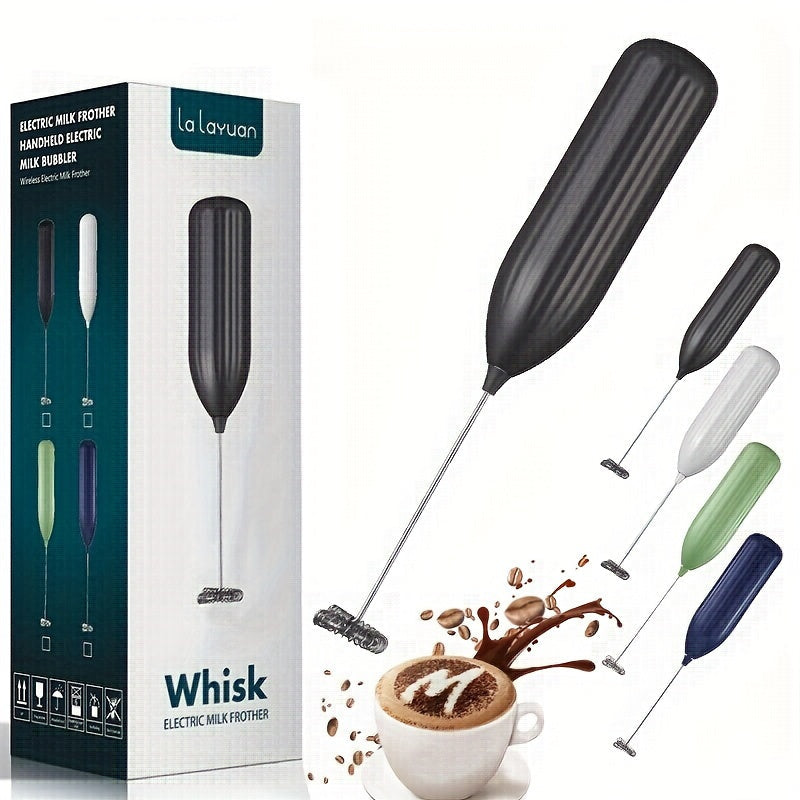 DrinkMixer - Battery-Operated Handheld Milk Frother Effortless Frothing for Barista-Quality Drinks | One-Touch Operation for Smooth, Creamy Texture