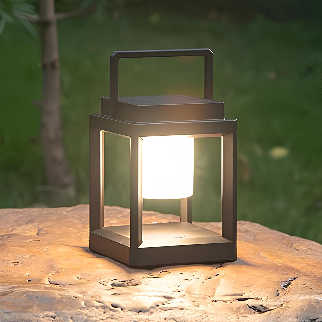 Lyssol - Portable Solar Lamp Adjustable Brightness for Outdoor Use | Wireless and Weather-Resistant Design | Cozy Ambient Lighting for Garden, Balcony, Camping, or Patio