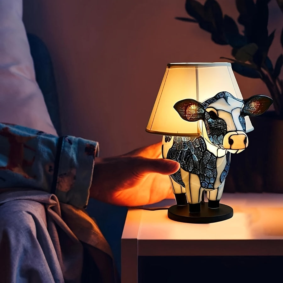 LumiMoo - Creative Cow Table Lamp Adorable Cow-Shaped Design with Soft Warm LED Glow | Energy-Efficient Flicker-Free Light for Cozy Atmosphere | Playful Night Light for Bedroom, Nursery, or Living Space