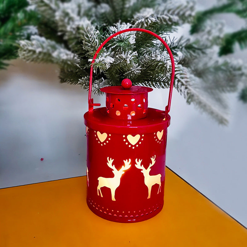 FestiveGlow - LED Lantern With Decorative Design And Flickering Light