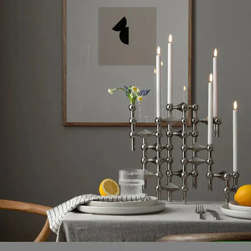LumiCore Sculptural Candle Holder – Modern Geometric Candle Stand for Elegant Interiors
