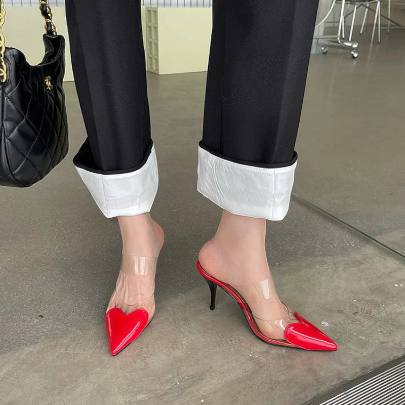 Pointed Toe Transparent Women’s Slippers
