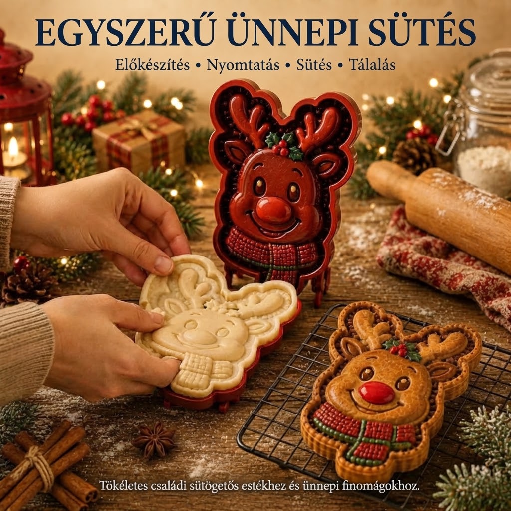 FestiveMold - Mini tortaforma 9 ünnepi mintával