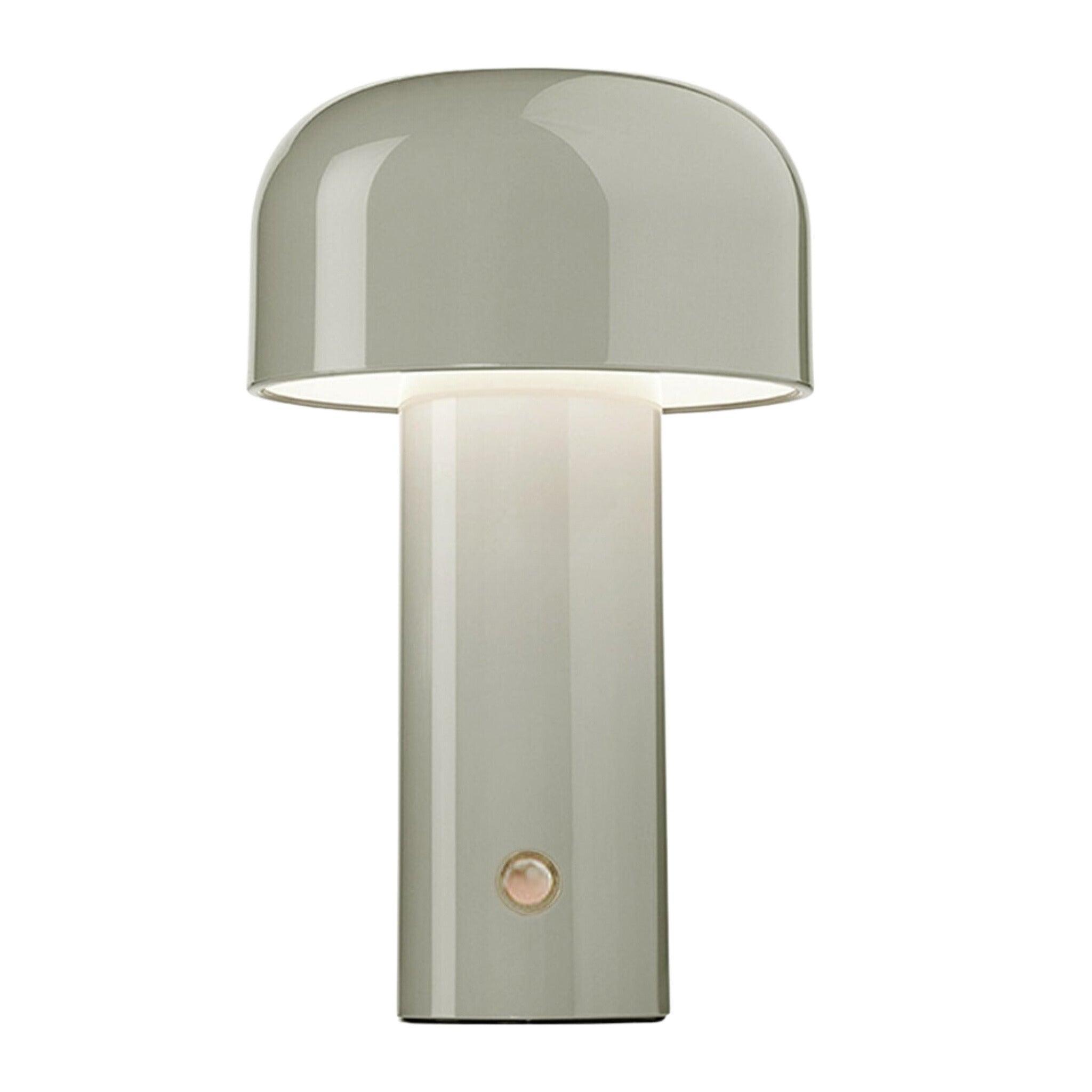 LumiShroom - Modern Mushroom Table Lamp Rounded Shade with Cylindrical Base | Soft Ambient Glow for Cozy Atmosphere | Versatile Accent for Nightstand, Desk, or Small Spaces