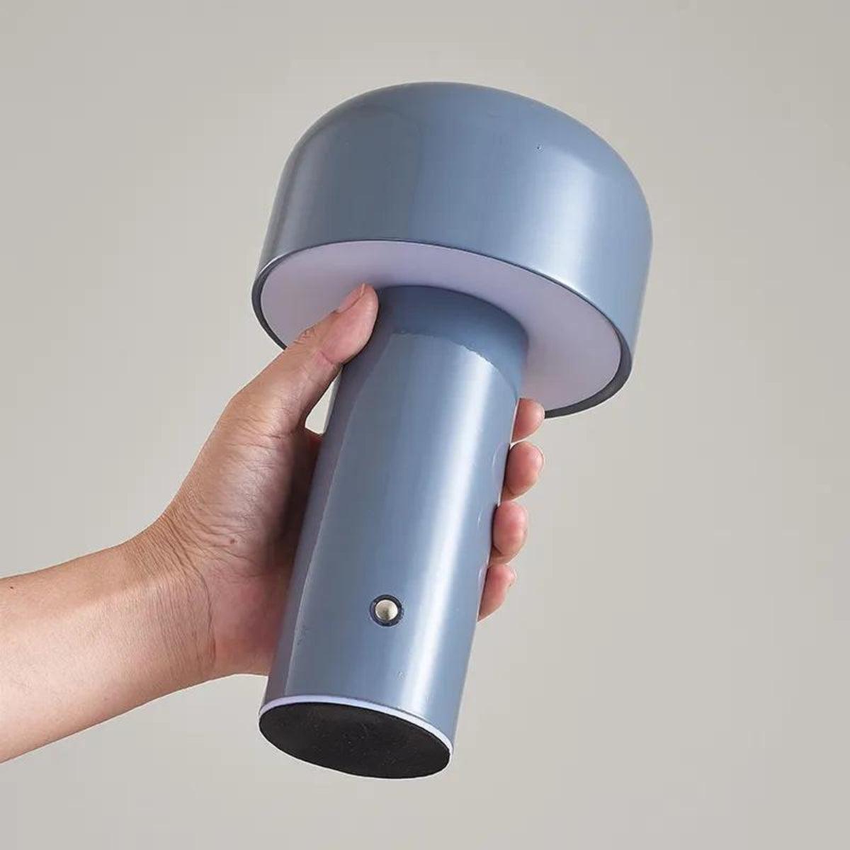 LumiShroom - Modern Mushroom Table Lamp Rounded Shade with Cylindrical Base | Soft Ambient Glow for Cozy Atmosphere | Versatile Accent for Nightstand, Desk, or Small Spaces