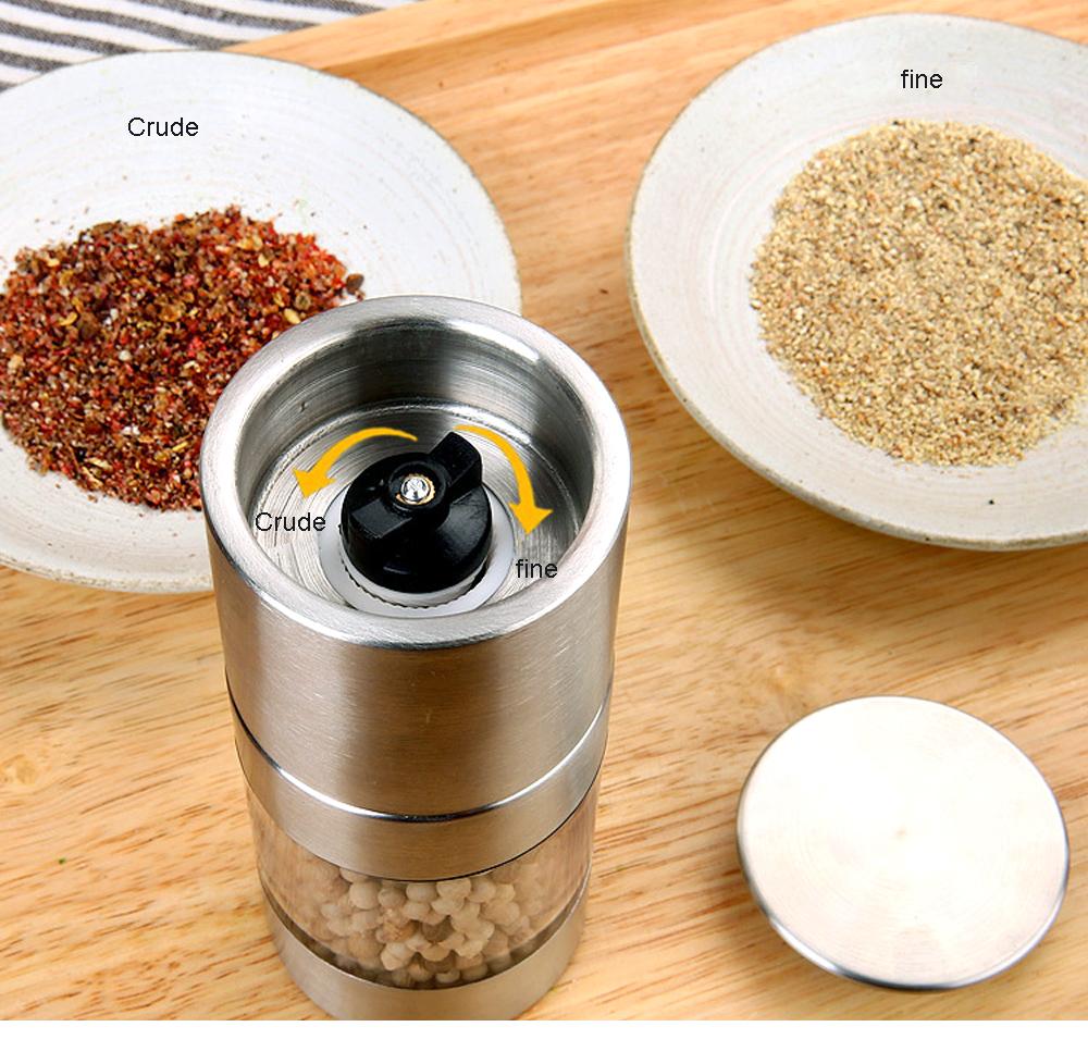 TwistMaster - Dual-Chamber Salt and Pepper Grinder Effortless Seasoning with One Tool | Premium Stainless Steel with Adjustable Ceramic Grinder