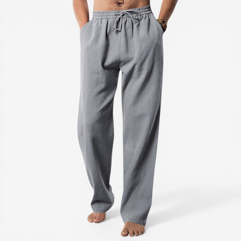 Men's Straight Leg Drawstring Trousers