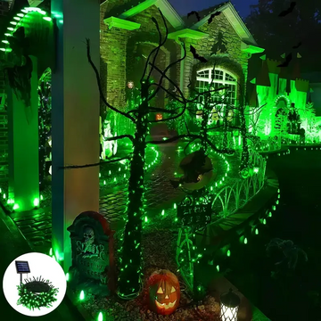 SolarGlow Halloween Fairy String Lights – Solar Outdoor Lighting for Garden & Terrace