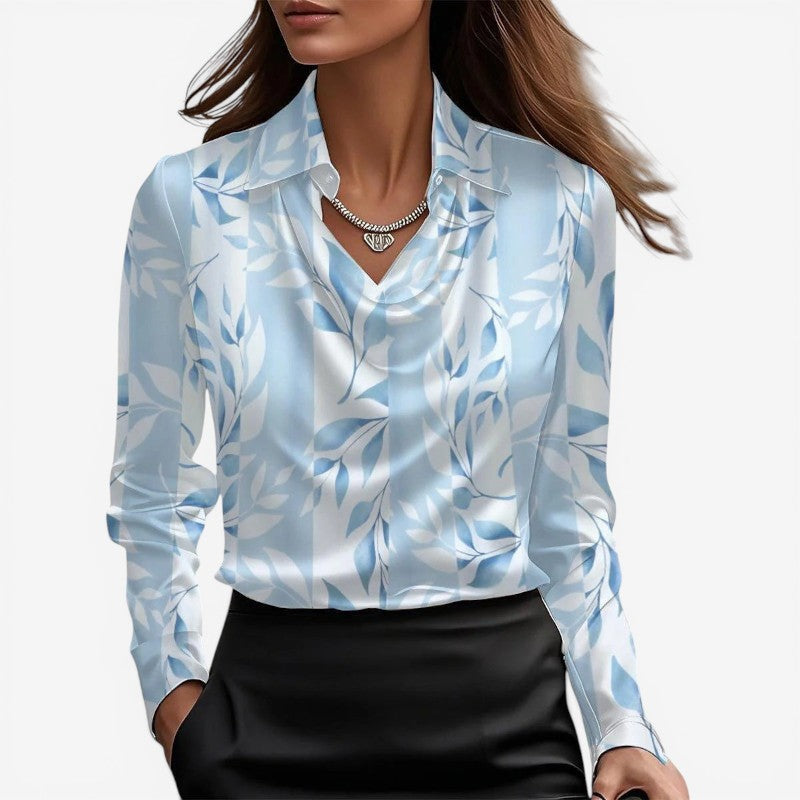 Slim Fit High Collar Blouse