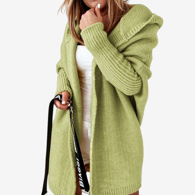 Chic Women's Hooded Knit Cardigan