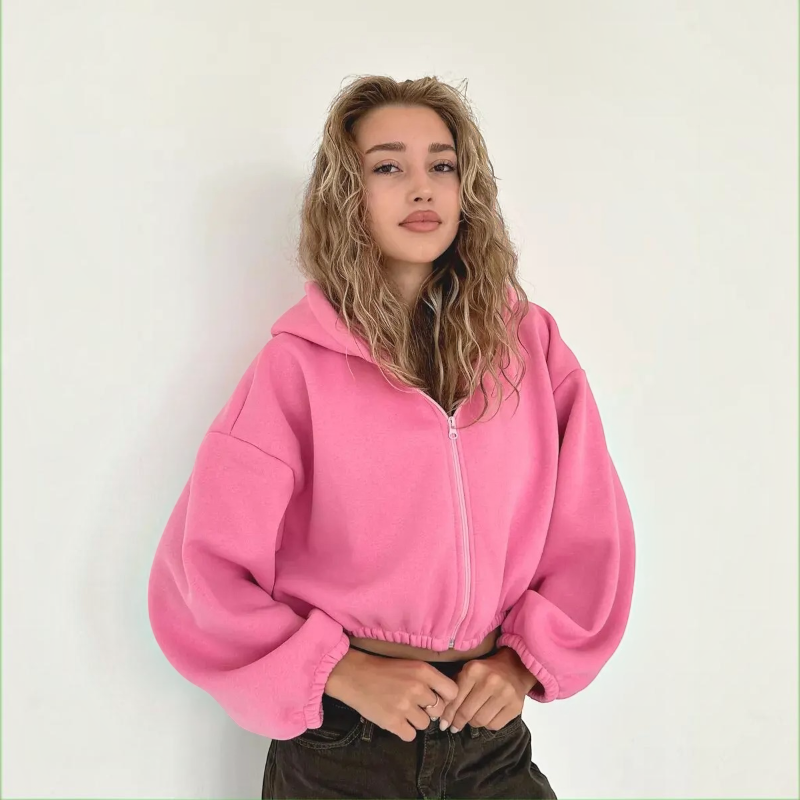 Women’s Stylish Hooded Zip Jacket