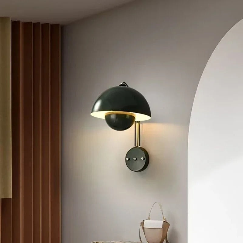 LumiShroom - Wall Light Mushroom-Inspired Design with Soft Ambient Glow | Elegant Minimalist Accent for Bedroom, Hallway, or Cozy Corner | Whimsical Decorative Lighting for Modern Interiors
